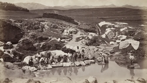 Laundry, Quezaltenango by Eadweard Muybridge, photograph, 1875