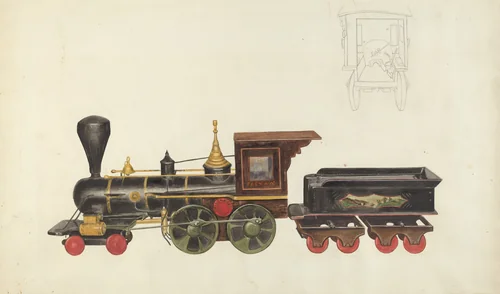 Toy Locomotive by Alice Stearns, index of american design, 1936