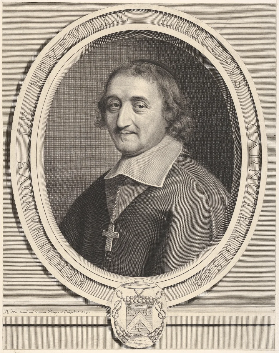 Ferdinand de Neufville de Villeroy by Robert Nanteuil, print, 1659-1669