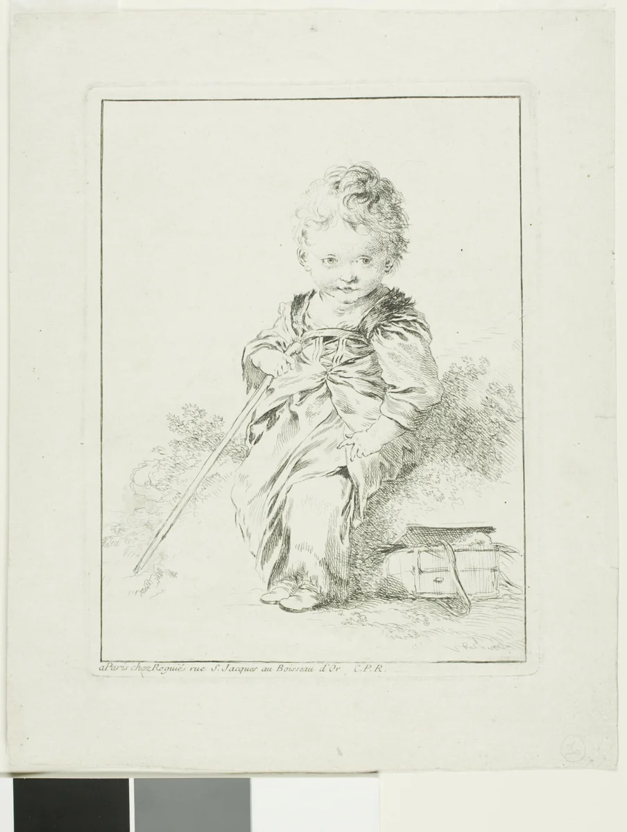 The Little Savoyard by François Boucher, print, 1723-1770