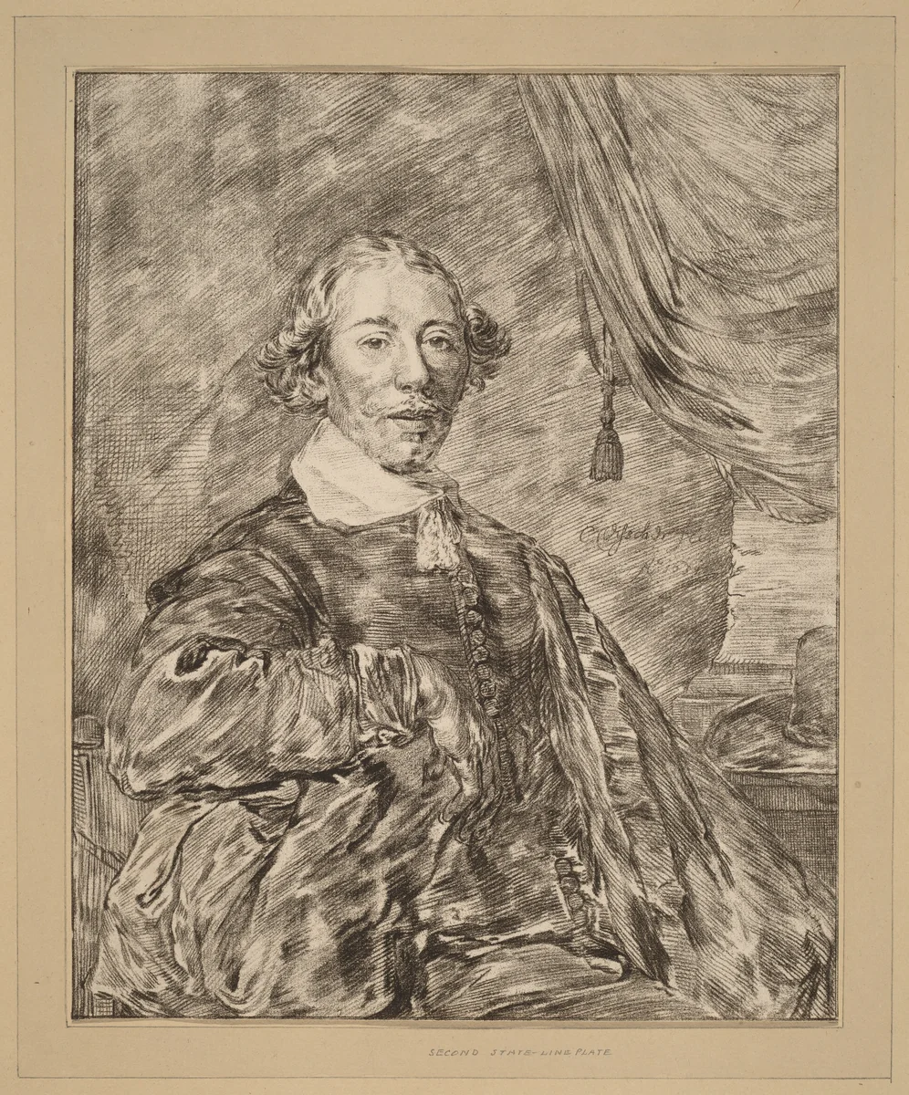Portrait of a Seated Man by Cornelis Ploos van Amstel, print, 1771