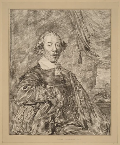 Portrait of a Seated Man by Cornelis Ploos van Amstel, print, 1771