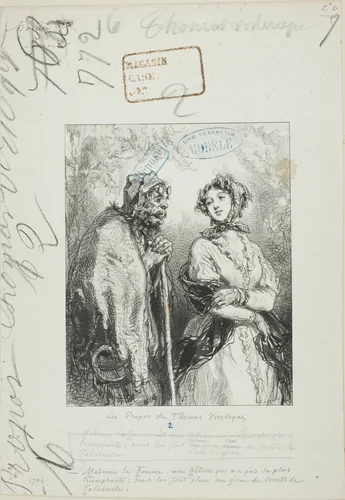 Les-Parents-Terribles series: Mrs. Woman is a Majesty by Paul Gavarni, print, 1852-1853