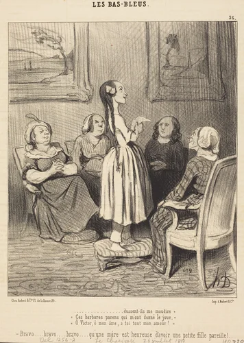 ...dussent-ils me maudire. Ces barbares parens... by Honoré Daumier, print, 1844