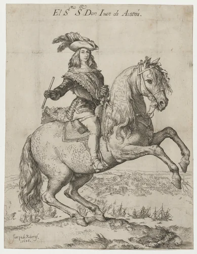 Equestrian Portrait of Don Juan de Austria by Jusepe de Ribera, print, 1648