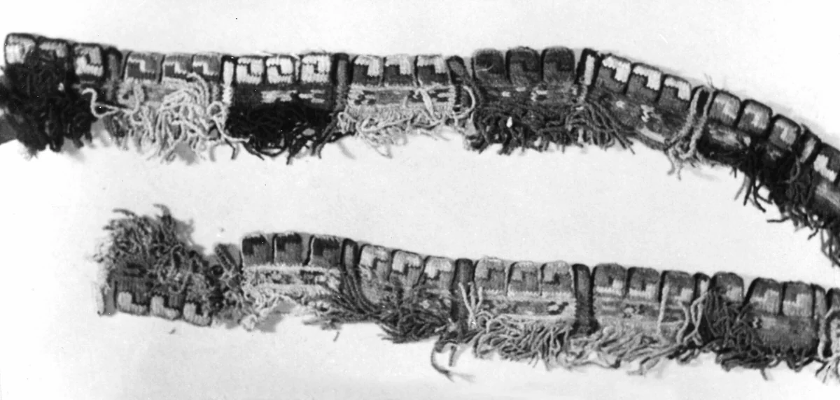 Fragment (Border) by Nazca Nazca Valley, textile, -100-200