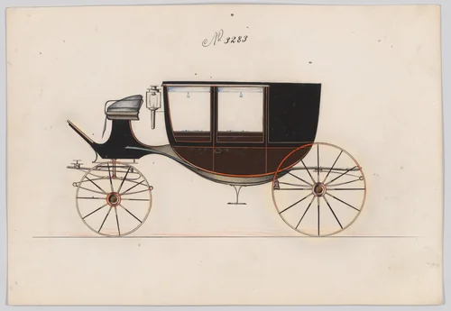 Coach #3283 by Brewster & Co., drawing, 1876