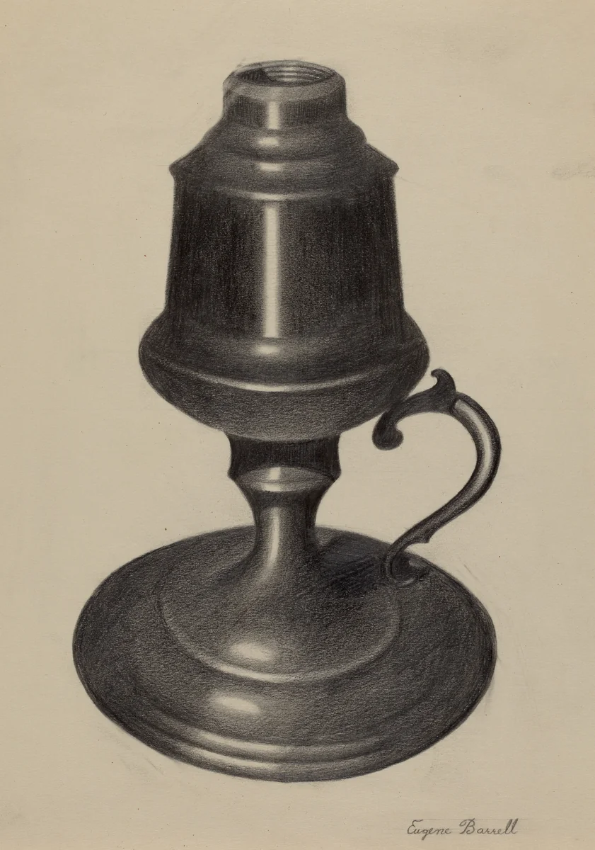 Lamp by Eugene Barrell, index of american design, 1936