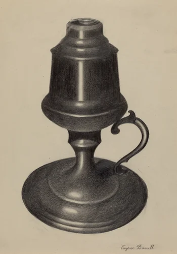 Lamp by Eugene Barrell, index of american design, 1936