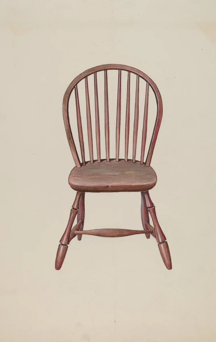 Windsor Chair by Dana Bartlett, index of american design, 1936