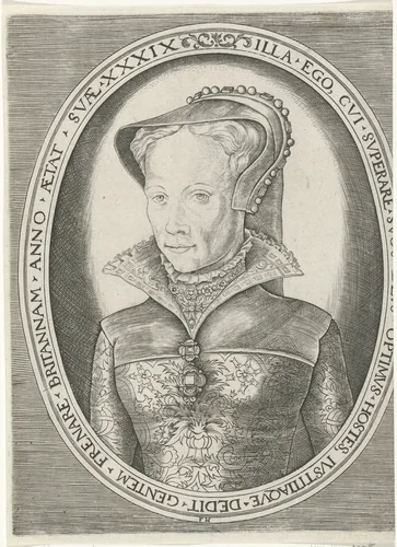 Portret van Mary I by Unknown, print, 1546-1562