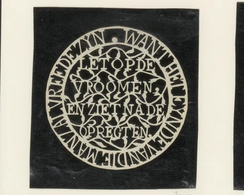 Spreuk: Let op de vroomen en ziet na de opregten. Want het eydene van die man zat vreede zyn by anonymous, other, 1750-1849