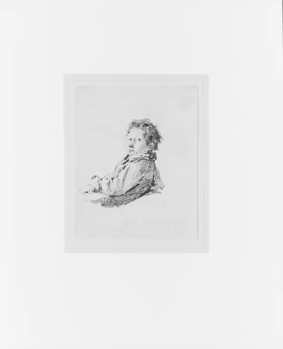 Study of a Boy (from McGuire Scrapbook) by Thomas Sidney Cooper, artwork, 1803-1902
