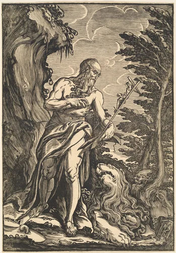 Saint Jerome by Giuseppe Scolari, print, 1592-1607