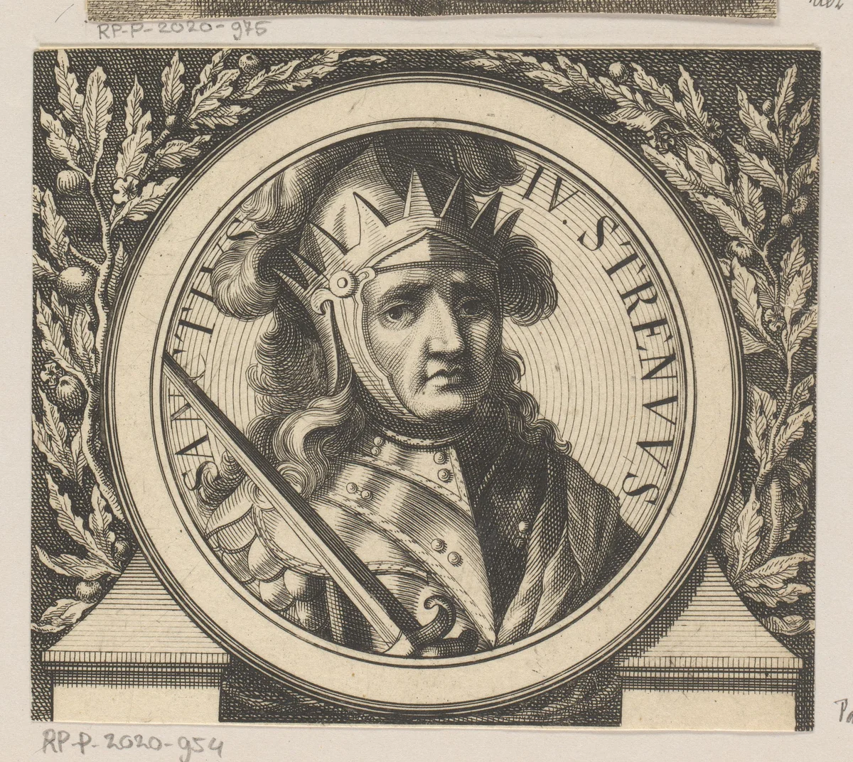 Portret van Sancho IV, koning van Castilië by Jacques Blondeau, print, 1698