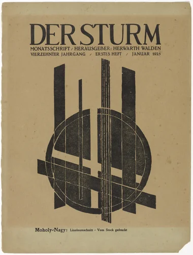 Untitled (Composition) (ohne Titel (Komposition)) from the periodical Der Sturm, vol. 13, no. 1 (Jan 1923) by László Moholy-Nagy, print, 1923