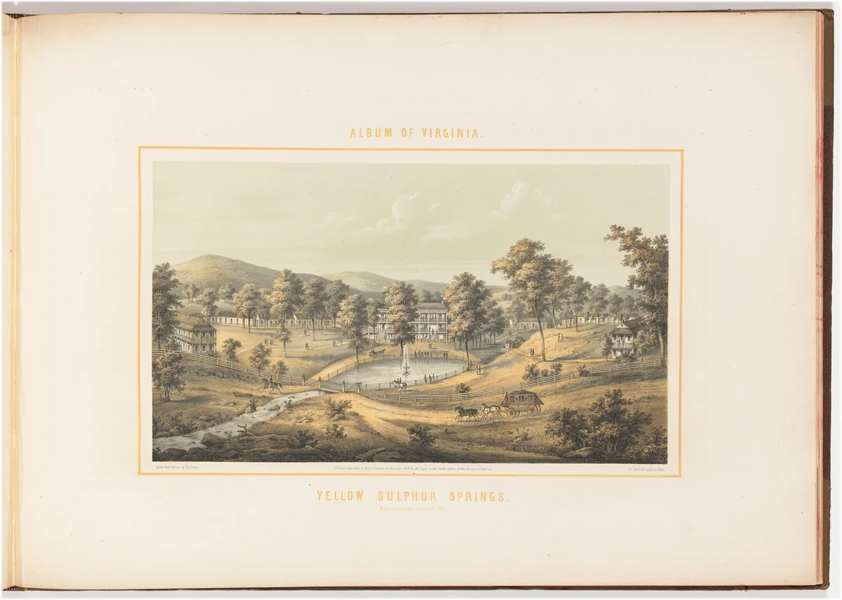 Yellow Sulphur Springs by Edward Beyer; Wilhelm Loeillot, print, 1857