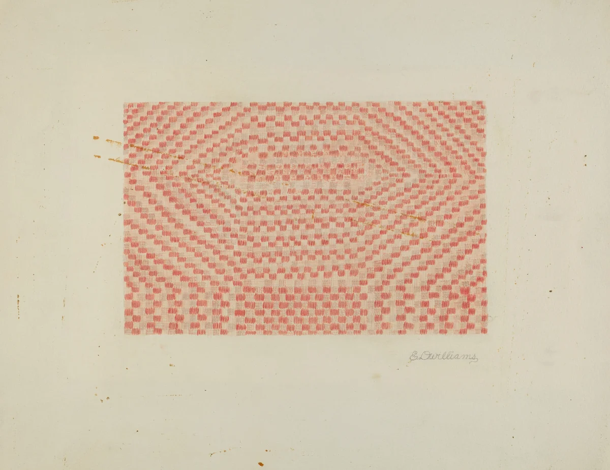 Woolen Coverlet by Edward D. Williams, index of american design, 1941