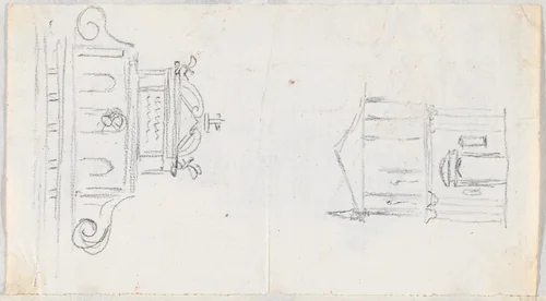 Two Church Facades by Jacques-Louis David, drawing, 1775-1780