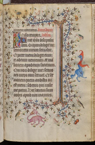 Hours of Charles the Noble, King of Navarre (1361-1425), fol. 310rv, Text by Master of the Brussels Initials and Associates, book, 1400-1410