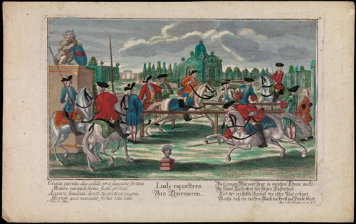Ludi equestres. Das Thurnieren (The Tournament) by Martin Engelbrecht, print, 1705-1755