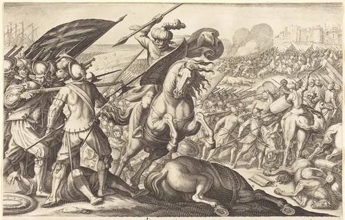 The Defeat of the Turkish Cavalry by Jacques Callot, print, 1614