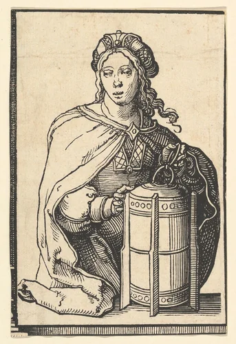 Persian Sibyl, from the series of Sibyls by Lucas van Leyden, print, 1525-1535