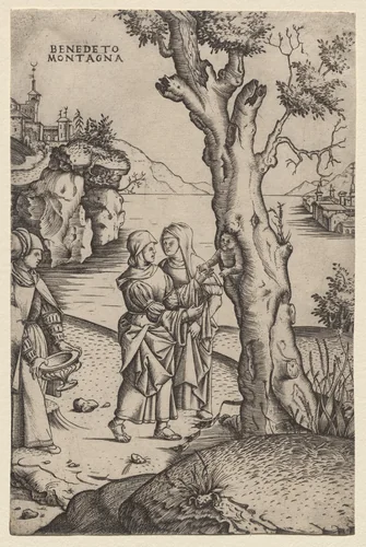 Birth of Adonis by Benedetto Montagna, print, 1515-1520