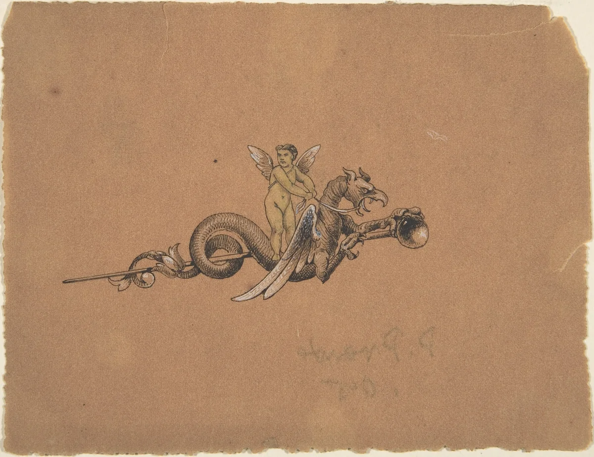 Design for Jewelry by anonymous, drawing, 1800-1899
