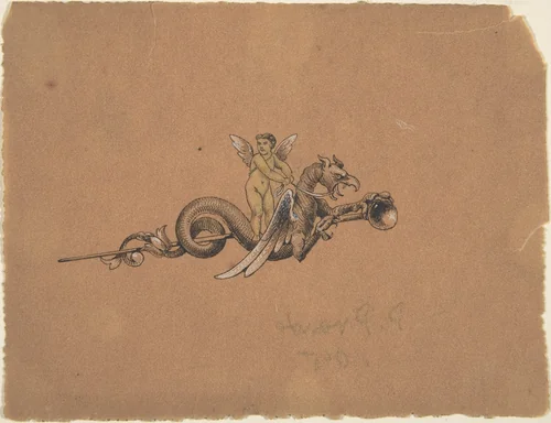 Design for Jewelry by anonymous, drawing, 1800-1899