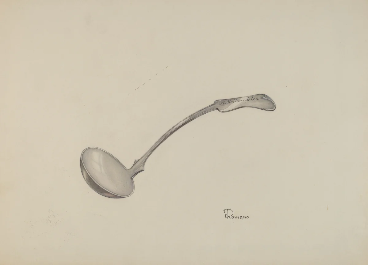 Cream Ladle by Josephine C. Romano, index of american design, 1937