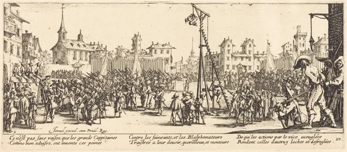 The Strappado by Jacques Callot, print, 1633