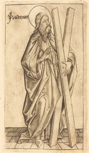 Saint Andrew by Israhel van Meckenem, print, 1470-1480