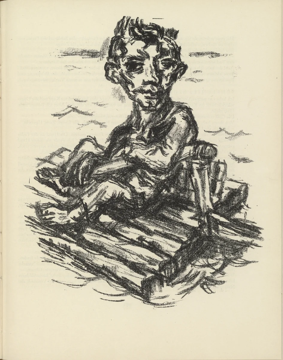 The Contented One (Der Zufriedene) (plate, page 181) from the periodical Münchner Blätter für Dichtung und Graphik, vol. 1, no. 11/12 (December 1919) by René Beeh, periodical, 1919