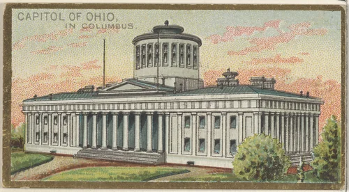 Capitol of Ohio in Columbus, from the General Government and State Capitol Buildings series (N14) for Allen & Ginter Cigarettes Brands by Allen & Ginter, print, 1889