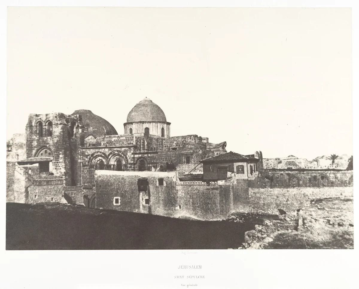 Jérusalem, Saint-Sépulcre, Vue générale, 1 by Auguste Salzmann, photograph, 1854-1859
