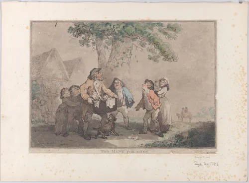 Too Many for a Jew by Thomas Rowlandson, print, 1785