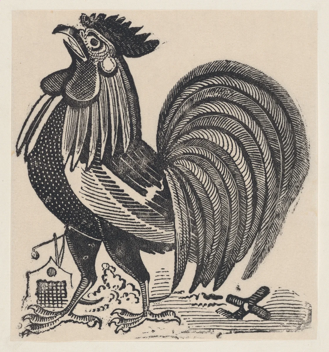 A rooster by José Guadalupe Posada, print, 1899-1909