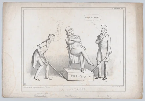 A Contrast by John Doyle, print, 1838