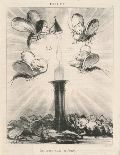 Les moucherons politiques by Honoré Daumier, print, 1850