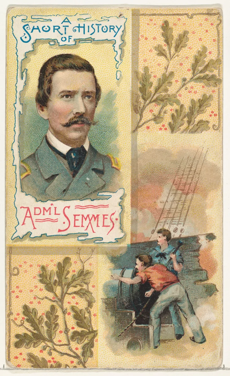 A Short History: Rear-Admiral Raphael Semmes, from the Histories of Generals series (N114) issued by W. Duke, Sons & Co. to promote Honest Long Cut Smoking and Chewing Tobacco by W. Duke, Sons & Co., print, 1888