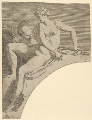 Venus, from "Twelve Muses and Goddesses" by Léon Davent, print, 1540-1556