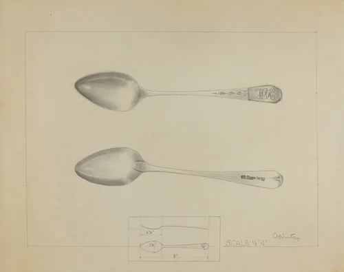 Silver Spoon by Charlotte Winter, index of american design, 1936