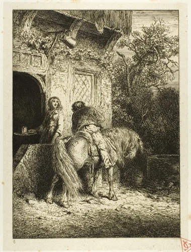 The Rider by Charles-Émile Jacque, print, 1845