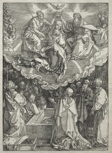 Life of the Virgin: Assumption of the Virgin by Albrecht Dürer, print, 1504-1505