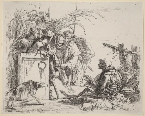 Death Giving Audience by Giovanni Battista Tiepolo, print, 1785