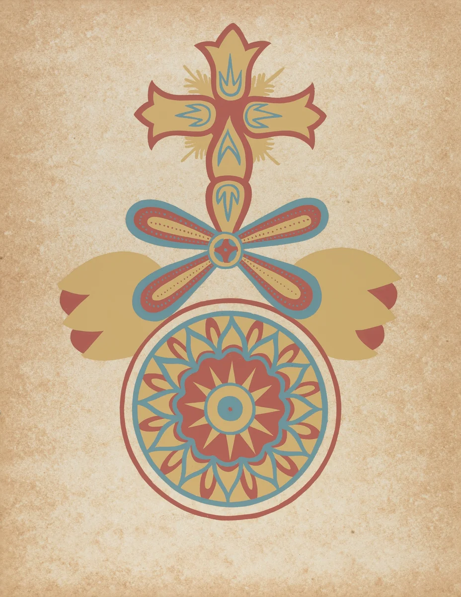 Santa Barbara Mission Doorway Design from the portfolio "Decorative Art of Spanish California" by American 20th Century, index of american design, 1935-1942