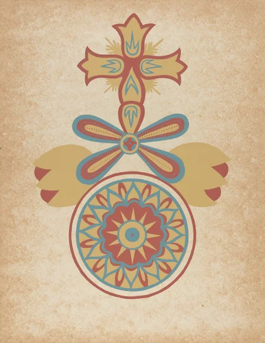 Santa Barbara Mission Doorway Design from the portfolio "Decorative Art of Spanish California" by American 20th Century, index of american design, 1935-1942