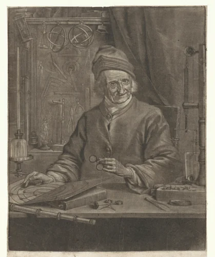 Portret van Arnold Marcel by Aert Schouman, print, 1748