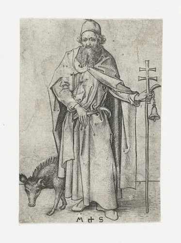 Heilige Antonius by Unknown, print, 1470-1491
